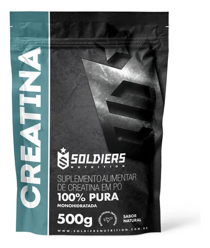 Creatina Monohidratada 500g Soldiers Nutrition 100% Pura Importad...