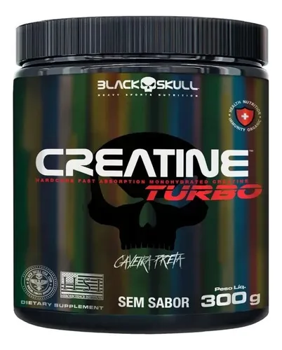 Suplemento em Pó Turbo 300g Black Skull Sem sabor