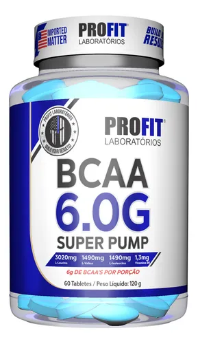 Bcaa 6.0 Gramas - Super Pump - 60 Tabletes - Profit F Sabor Sem s...
