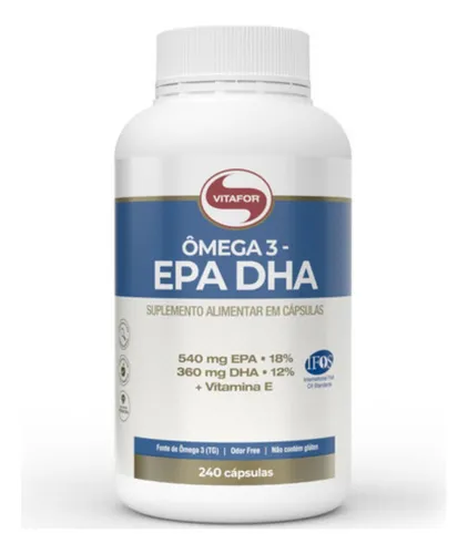 Ômega 3 Epa Dha 240 Cápsulas Vitafor Sem Sabor